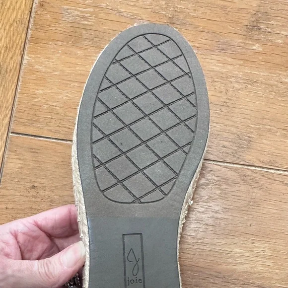 Joie Cara Women’s Beige Floral Embroidered Espadrille Slip On Shoes size 8.5 - Picture 6 of 11